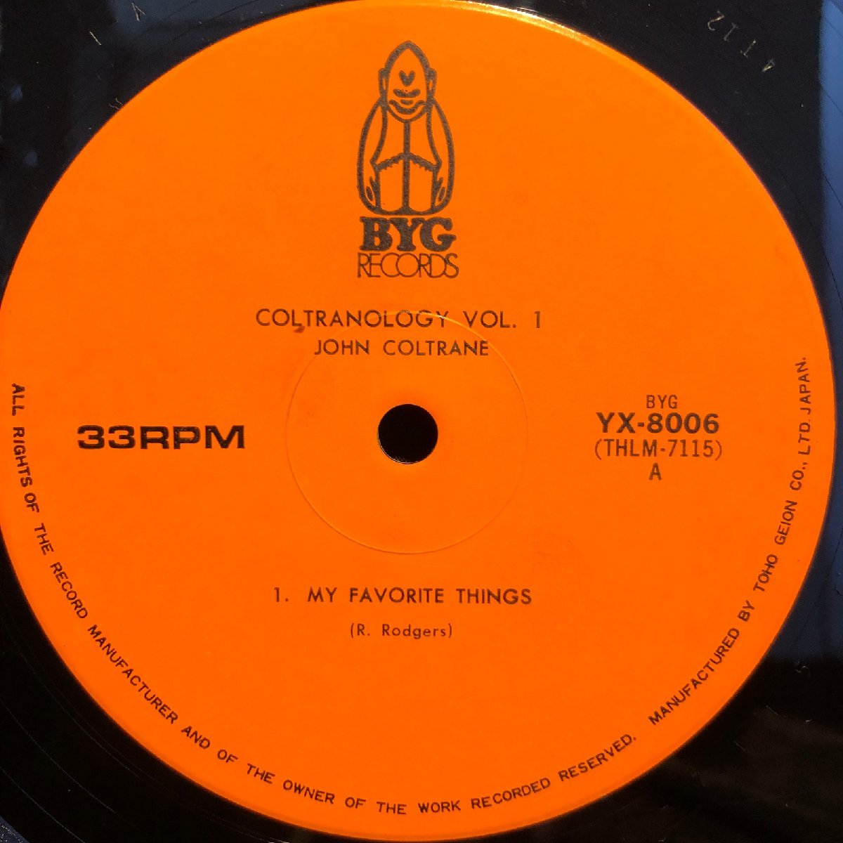 John Coltrane / Coltranology Vol. 1 LP BYG Records ・TOHO RECORDS_画像3