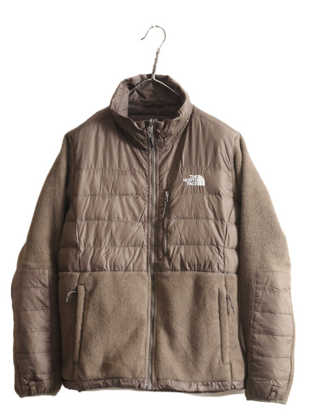 US企画 ノースフェイス デナリ ダウン ジャケット レディース L 古着 フリース The North Face DENALI DOWN 550フィル ブルゾン ハイネック