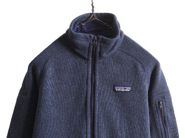 18年製 パタゴニア ベターセーター ジャケット レディース S 古着 Patagonia アウトドア フリース フルジップ ハイネック ブルゾン 企業 紺_画像2