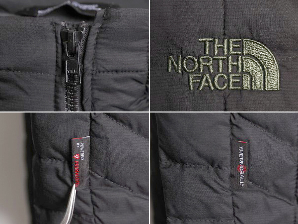 US企画 ノースフェイス 中綿 キルティング ナイロン ジャケット メンズ L The North Face サーモボール パッカブル ブルゾン アウトドア 黒_画像4