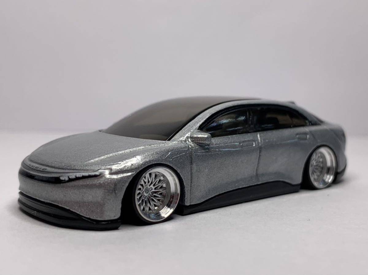 ホットウィール(改) LUCID AIR luxury EV アルミ深リム　トミカサイズ_画像9