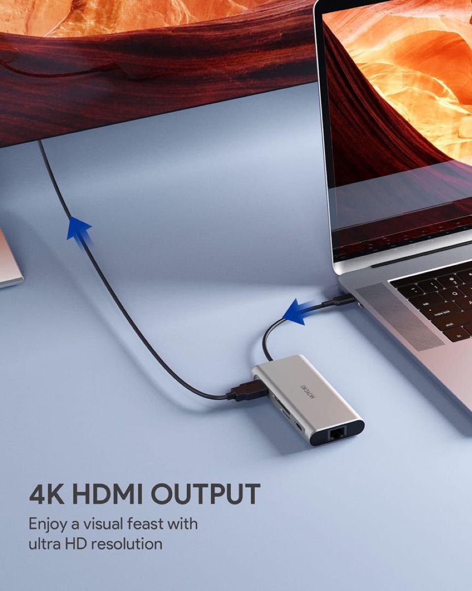 HOYOKI USB Cハブ 9イン1 USB Cアダプター Type C ハブ アダプター マルチポート