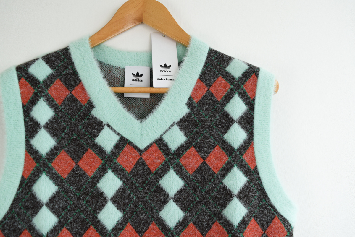 新品 Wales Bonner × adidas ウェールズ ボナー × アディダス 定価2万5300円 KNIT VEST ニット ベスト　XL　管理番号F744Q3876_画像4