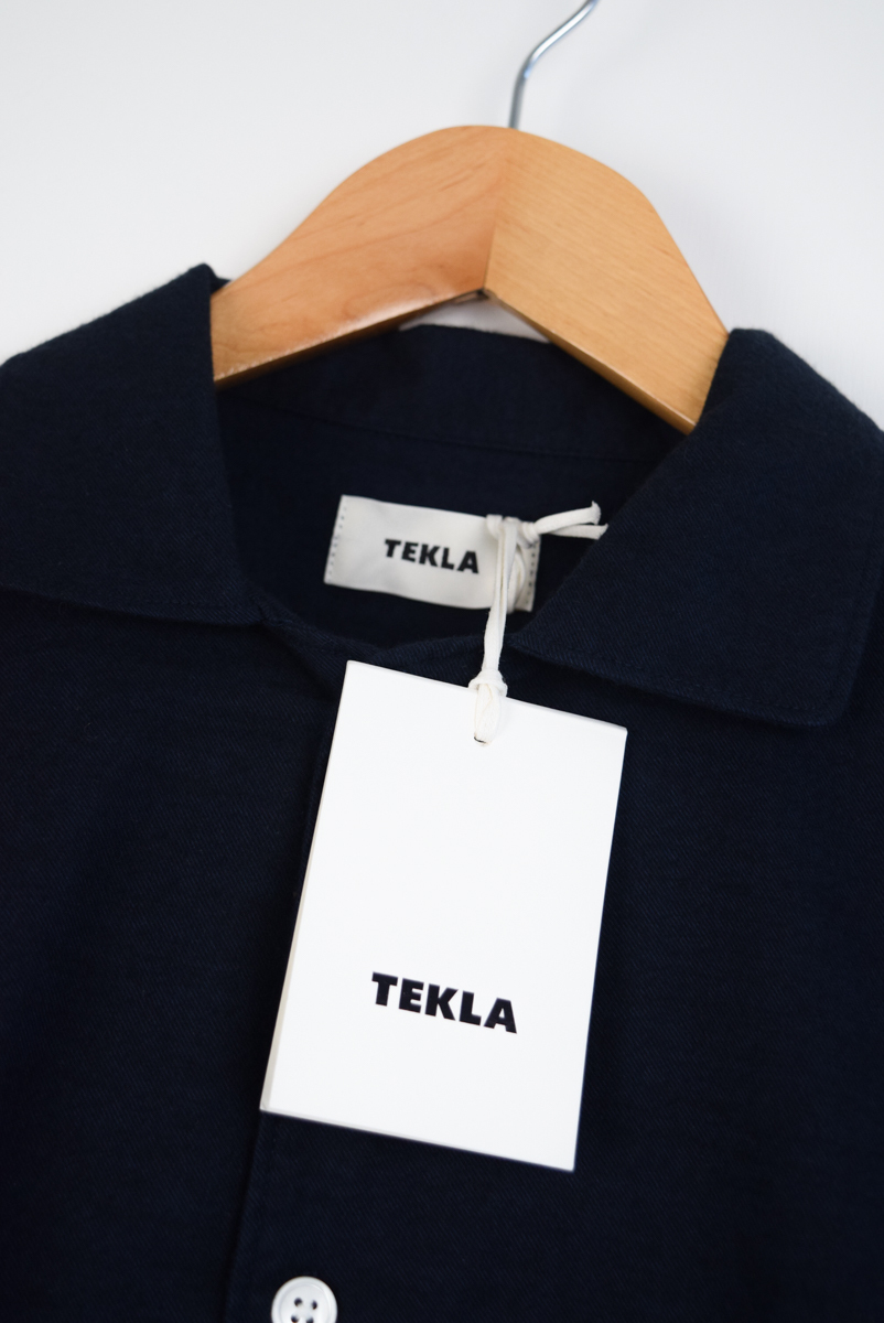 新品 TEKLA テクラ ポルトガル製 organic cotton pajama shirt オーガニックコットン 長袖 パジャマ シャツ　S 管理番号F751Q95_画像5