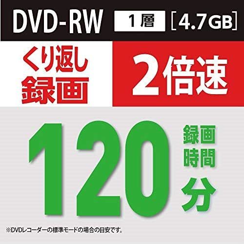 20枚パックスピンドル_ホワイト 三菱ケミカルメディア くり返し録画用 -RW CPRM 120分 20枚 ホワイトワイドプリンタ_画像4