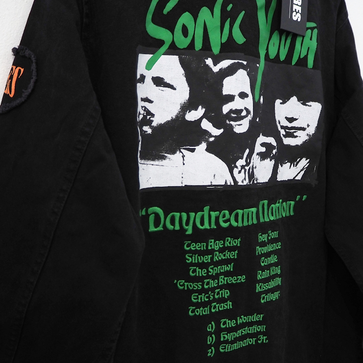 新品 定価35200円 プレジャーズ × ソニックユース ワーク ジャケット 黒 ブラック メンズ L XL PLEASURES SONIC YOUTH ブルゾン ジップ 春_画像3