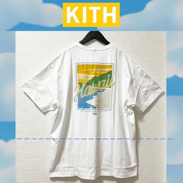 KITHキス最新！ハワイ限定　ロゴTシャツ　新品　XXL 　白　ホワイト_画像1