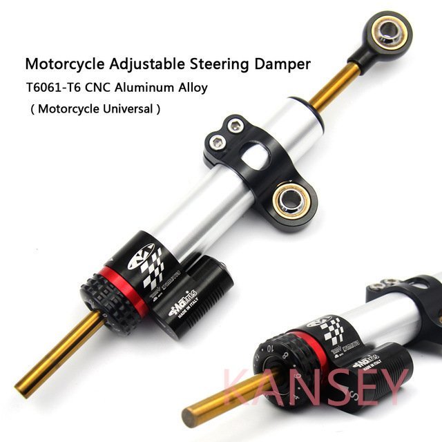  all-purpose adjustment possibility steering damper stabilizer Aprilia Ducati, Honda, Suzuki, KTM BMW Yamaha MT-07