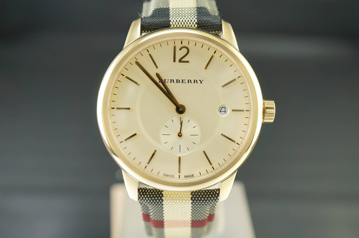 売れ筋ランキングも掲載中! 新品同様♪【B1/20-36 A30】★BURBERRY/バーバリー BU10001 クオーツ メンズ 稼働品★ バーバリー