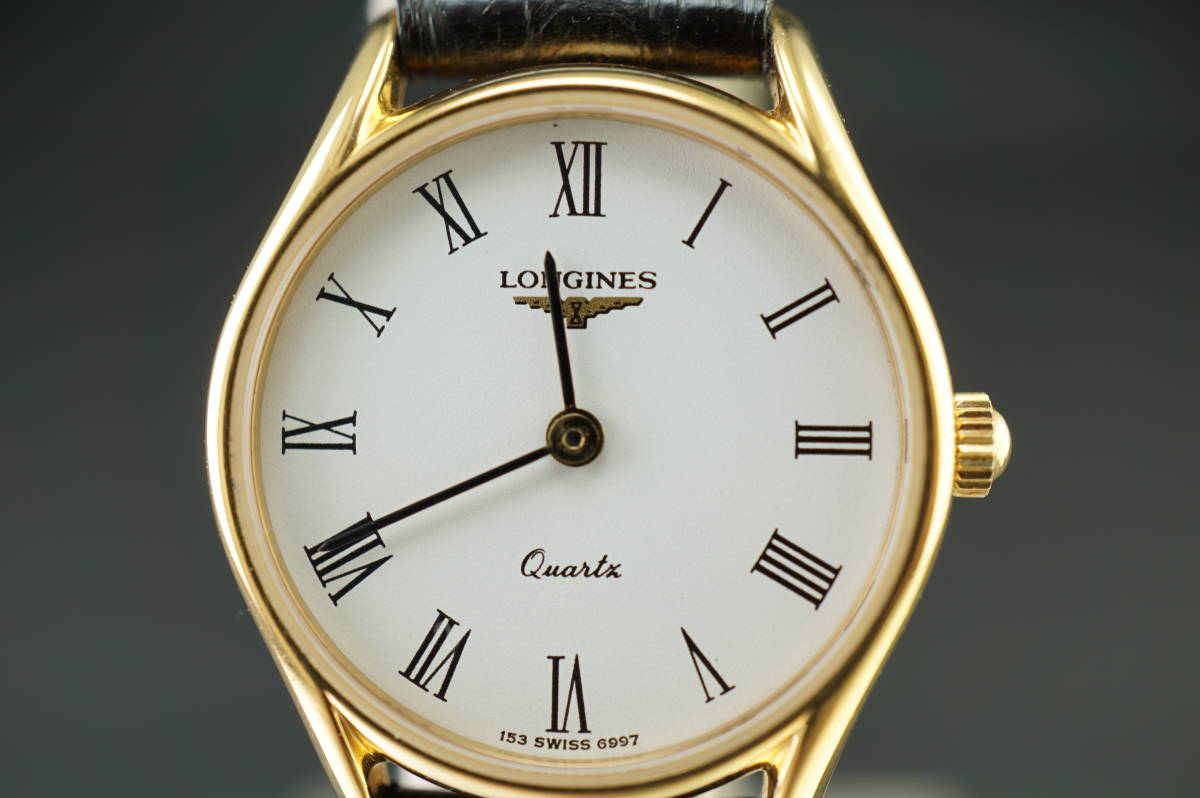 良品♪【B1/20-Y A63】★LONGINES/ロンジン ラウンド型 153 6997 レディース 電池交換済み稼働品★_画像2