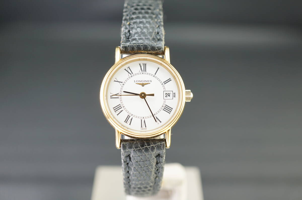 安価 A91】★LONGINES/ロンジン 美品♪【P1/20-23 ラウンド型 電池交換済み稼働品★ レディース L4.136.2 クオーツ その他