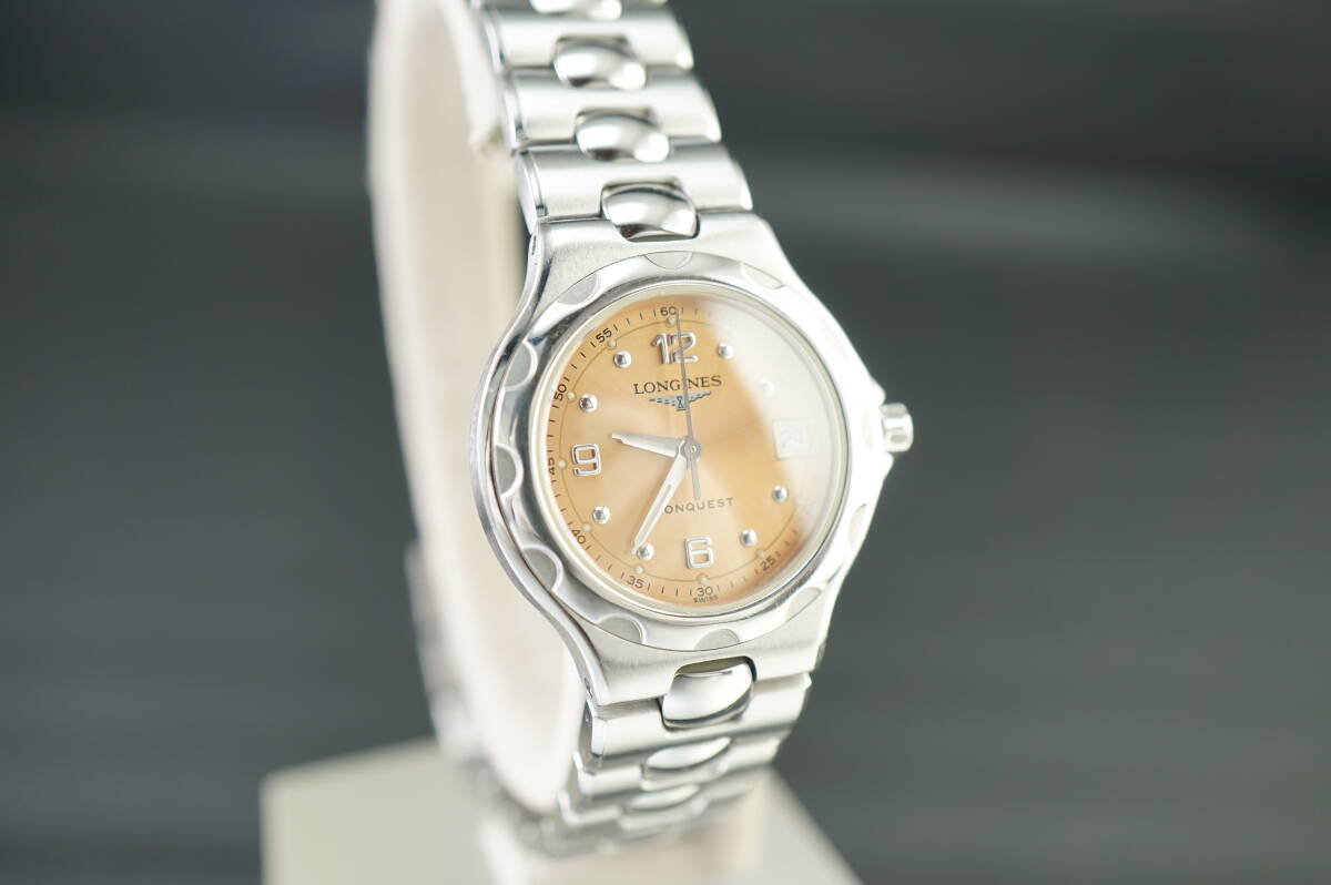 良品♪【P1/20-33 A93】★LONGINES/ロンジン コンクエスト クオーツ L1.131.4 レディース 電池交換済み稼働品★_画像4