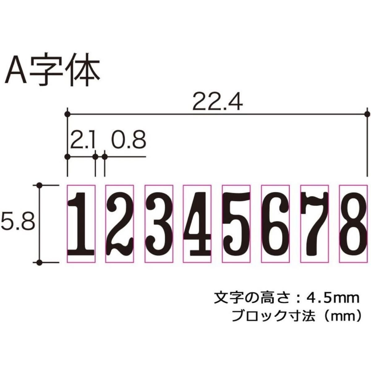 新品未開封 PLUS スタンプ ナンバーリング E型 A字体 8桁