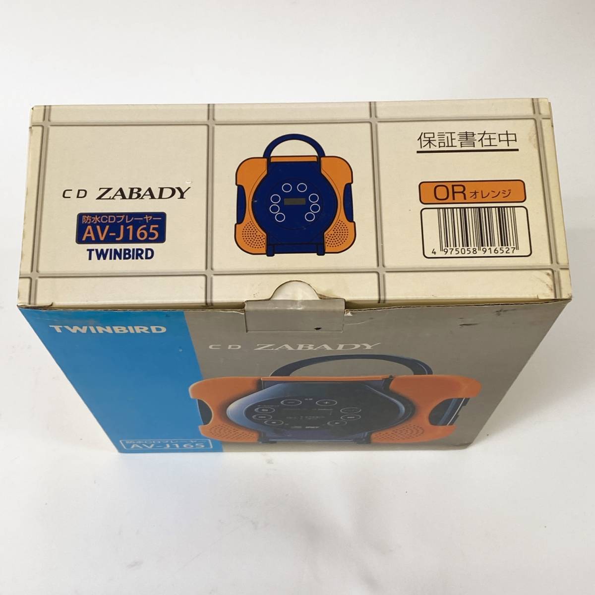 TWINBIRD/ Twin Bird водонепроницаемый CD плеер CD ZABADY AV-J165 orange с коробкой электризация проверка б/у товар 24b.E