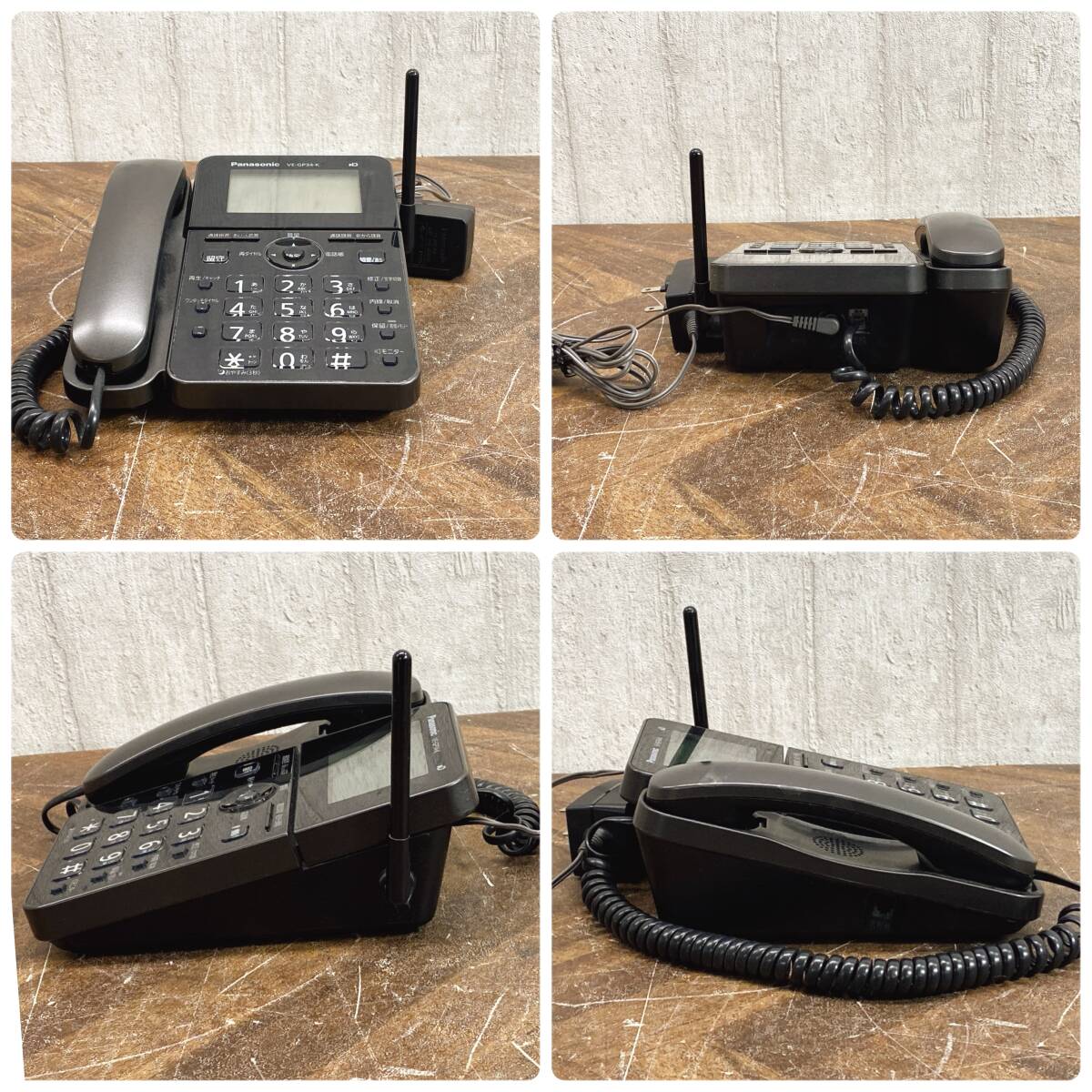 Panasonic/ Panasonic cordless telephone machine VE-GP34-K cordless handset attaching black operation verification settled the first period . settled 24b.E