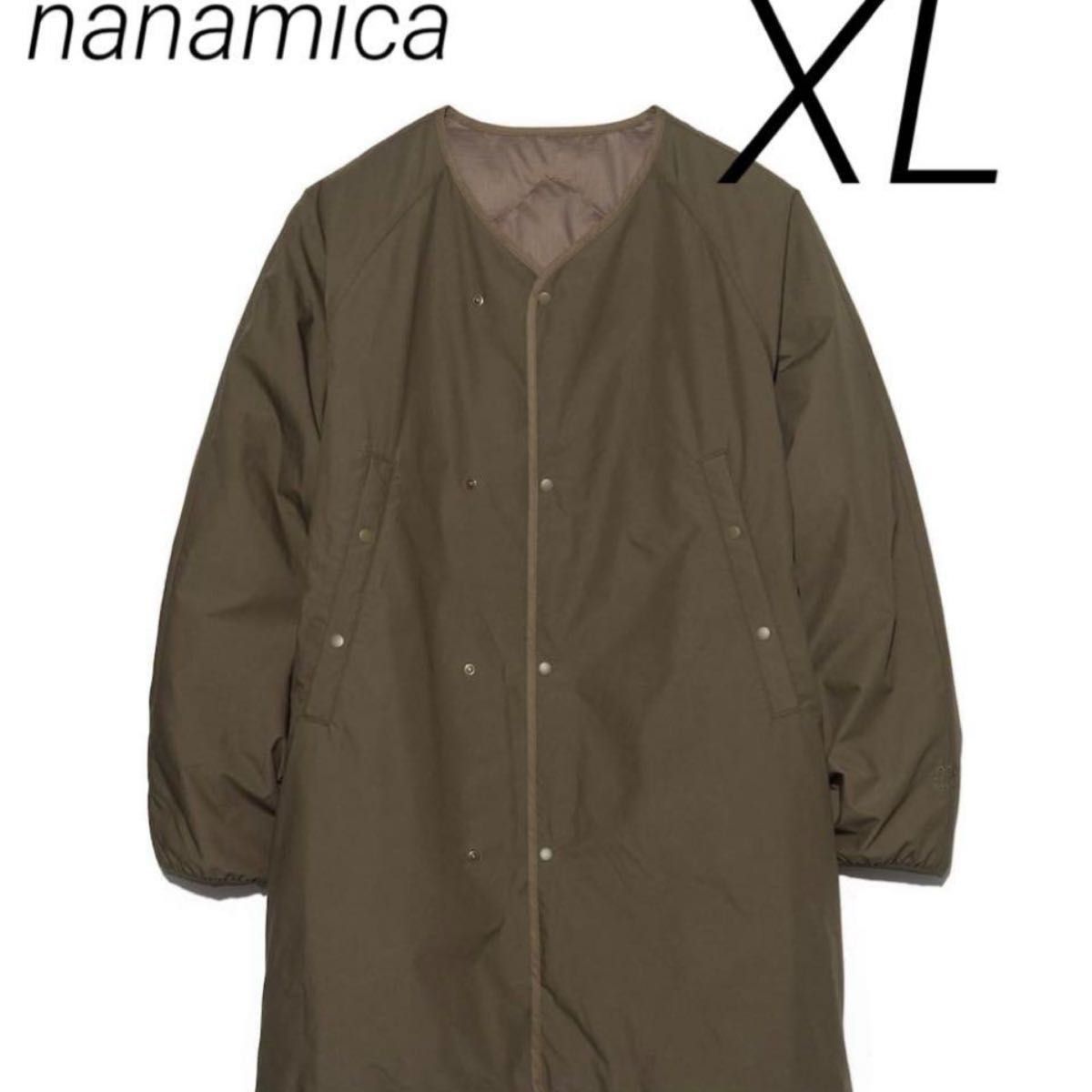 新品 nanamica Reversible Down Coat XL ナナミカ カーキベージュ リバーシブルダウンコート