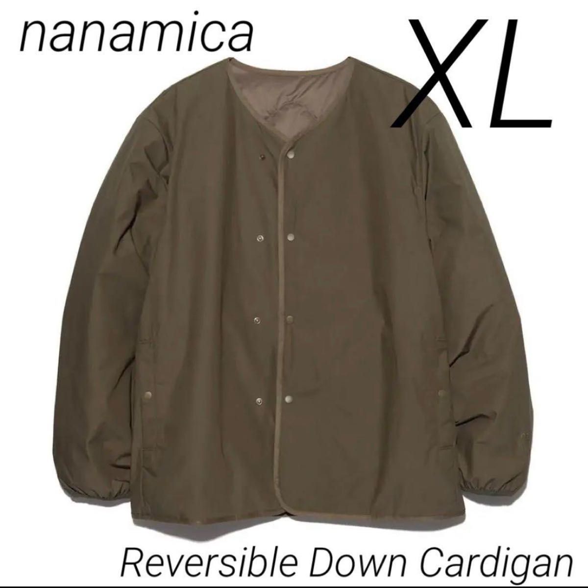 新品 nanamica Reversible Down Cardigan XL ナナミカ リバーシブルダウンカーディガン XL