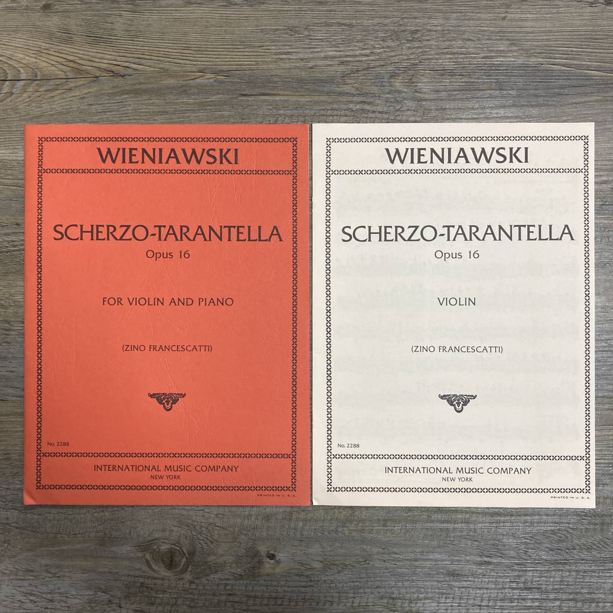 K-1173■WIENIAWSKI(ヘンリク・ヴィエニャフスキ) SCHERZO-TARANTELLA Opus16■ピアノ楽譜 バイオリン楽譜_画像1