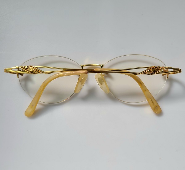 *FENDI* K18 glasses frame pure gold Fendi brand glasses glasses 18 gold GOLD Gold times entering lens 
