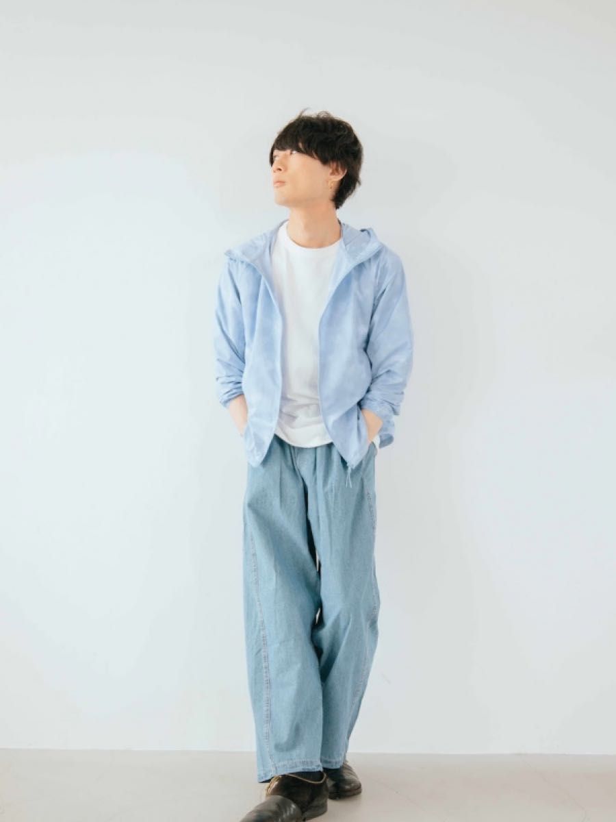 ワイドデニム カーブタックパンツ カラー 62 BLUE Mサイズ ワイドデニム カーブタックパンツ カラー 62 BLUE Mサイズ