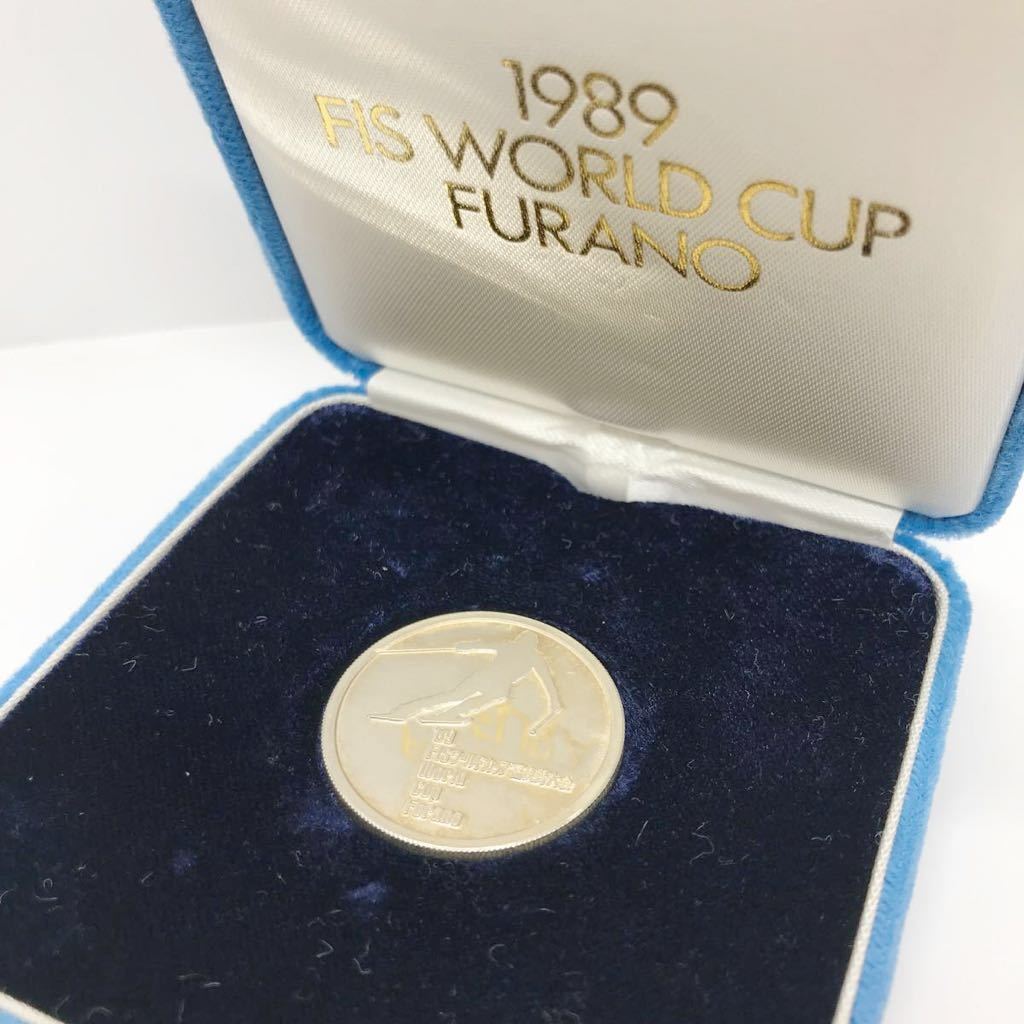 1989 FIS WORLD CUP FURANO 記念コイン　silver99.99_画像1