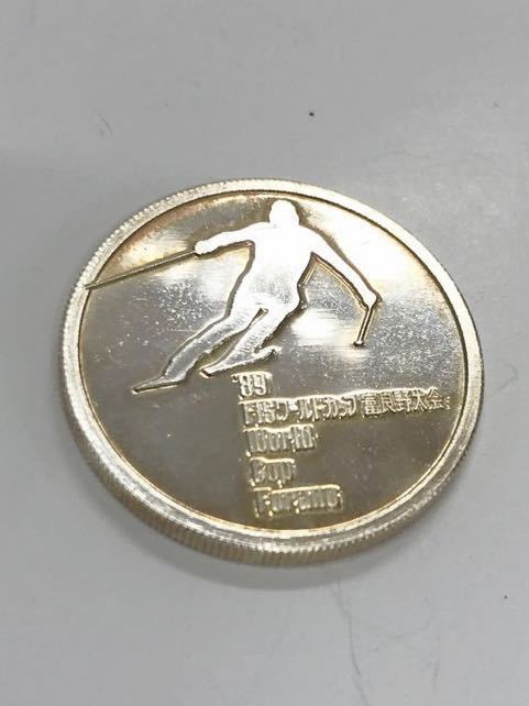 1989 FIS WORLD CUP FURANO 記念コイン　silver99.99_画像2