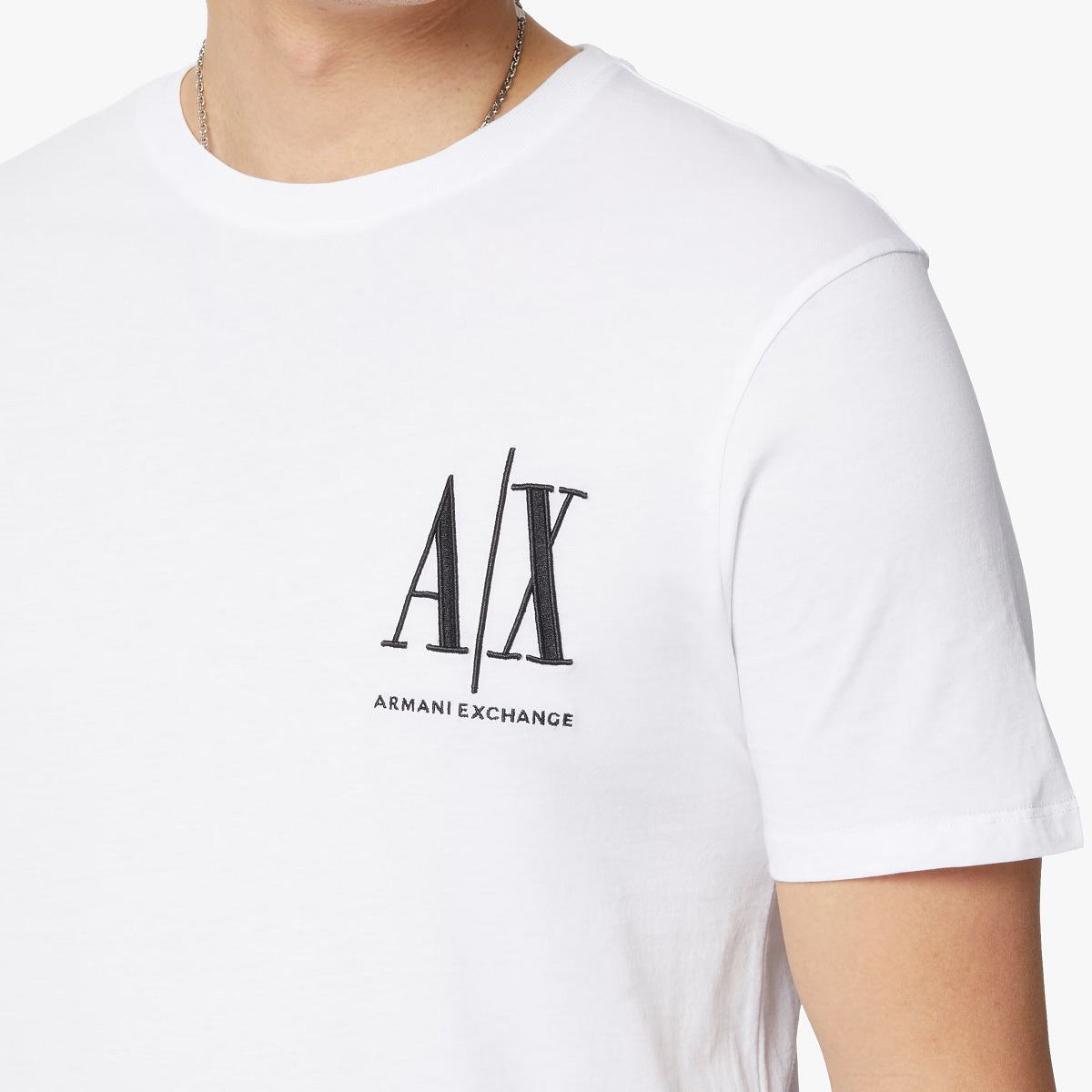 送料無料 6 ARMANI EXCHANGE アルマーニ エクスチェンジ 8NZTPH ZJH4Z 1100 ホワイト クールネック Tシャツ size XXL_画像4