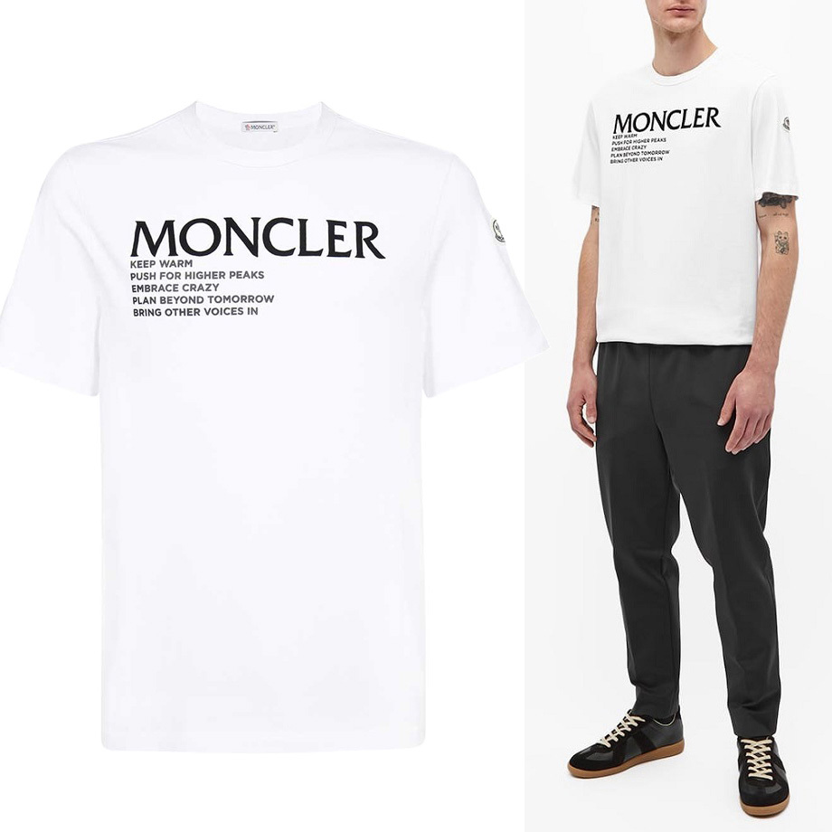 送料無料 191 MONCLER モンクレール 8C00042 8390T ホワイト Tシャツ 半袖 size XXL