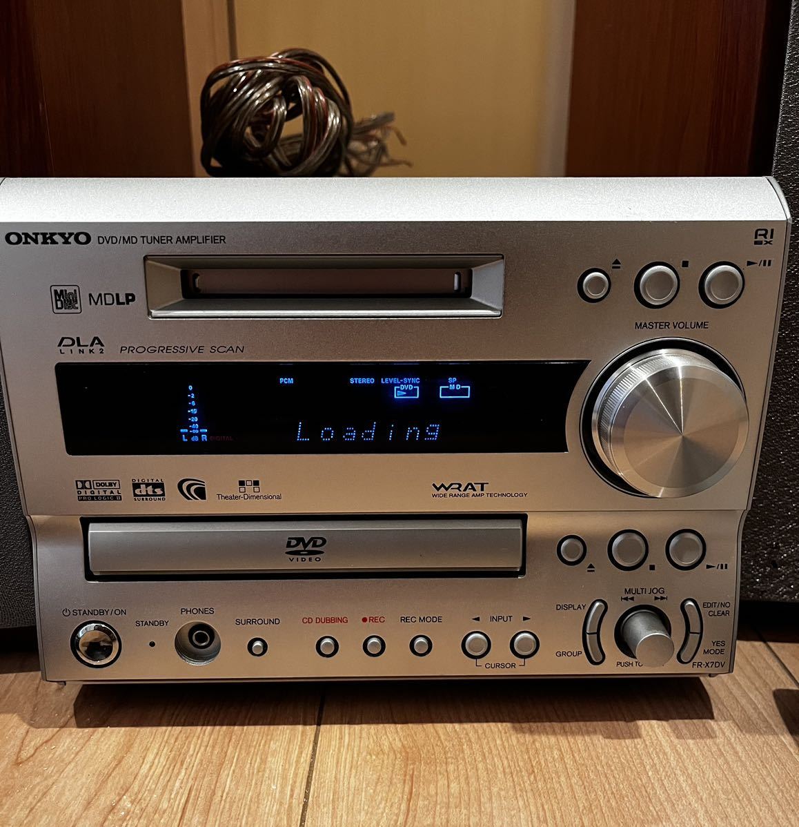 希少品● 【通電確認のみ 】ONKYO/オンキョー FR-X7DV 高級システムコンポ/DVD/CD/MD/リモコン付き 状品_画像3