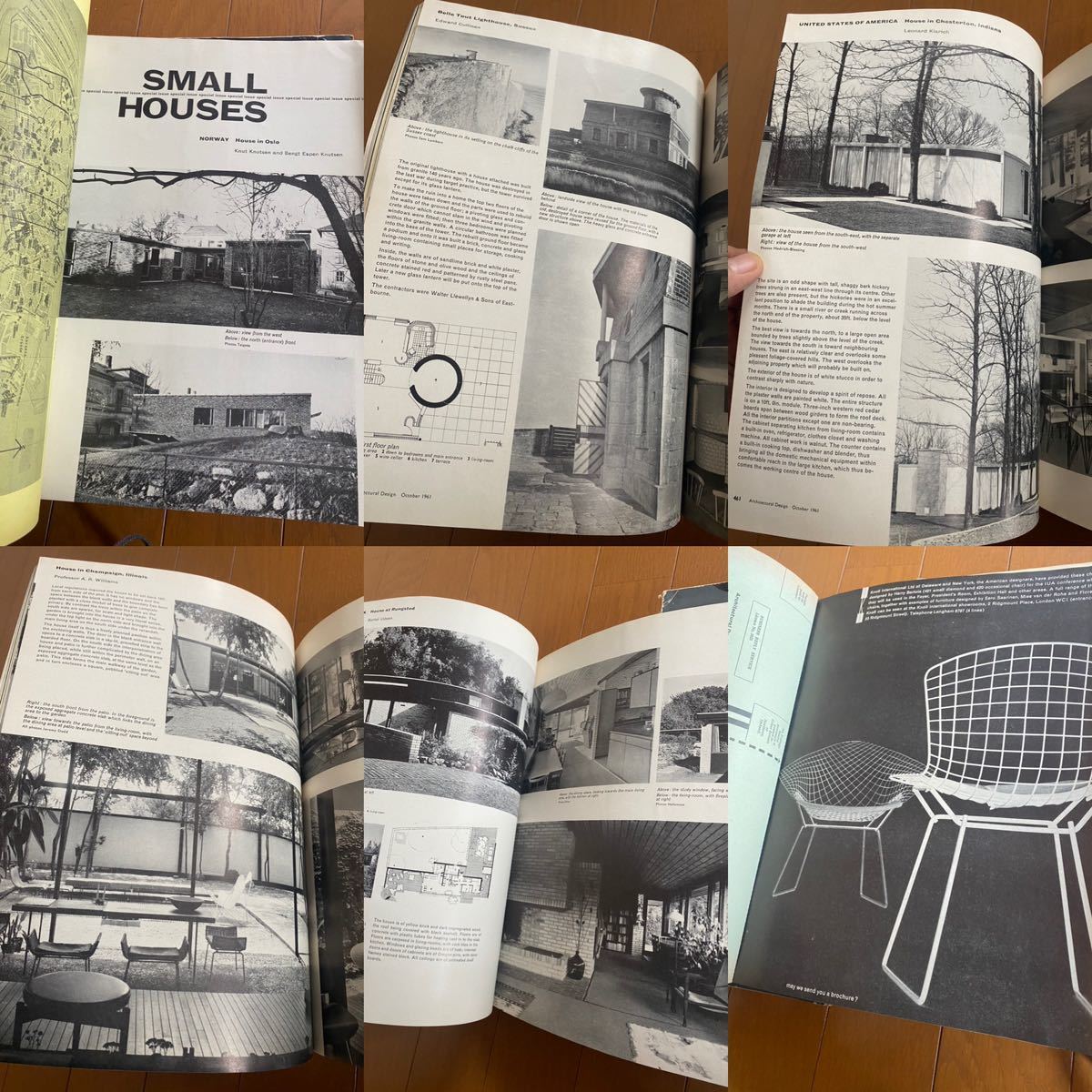 ARCHITECTUAL DESGIN ビンテージ建築雑誌1961年6冊1960年6冊まとめて計12冊検索　ミッドセンチュリー　家具　イームズ　arts&architecter_画像8