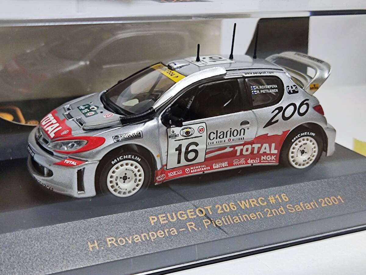 IXO Models 1/43-Peugeot 206 WRC #16 Safari Rally 2001 /イクソ/プジョー/サファリラリー/Rally/ラリーカー_画像1