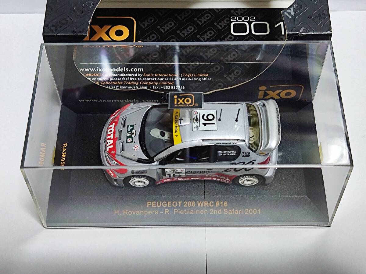 IXO Models 1/43-Peugeot 206 WRC #16 Safari Rally 2001 /イクソ/プジョー/サファリラリー/Rally/ラリーカー_画像3