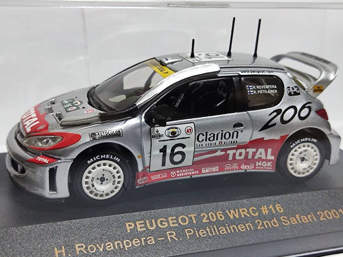 IXO Models 1/43-Peugeot 206 WRC #16 Safari Rally 2001 /イクソ/プジョー/サファリラリー/Rally/ラリーカー_画像7