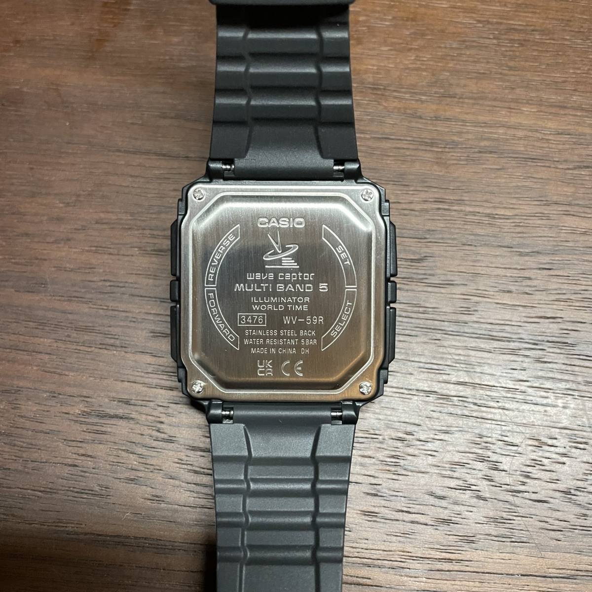 国内正規品 CASIO カシオ 腕時計 ウェーブセプター WV-59R-1AJF 電波受信 ワールドタイム 時刻アラーム メンズ ブラック_画像8
