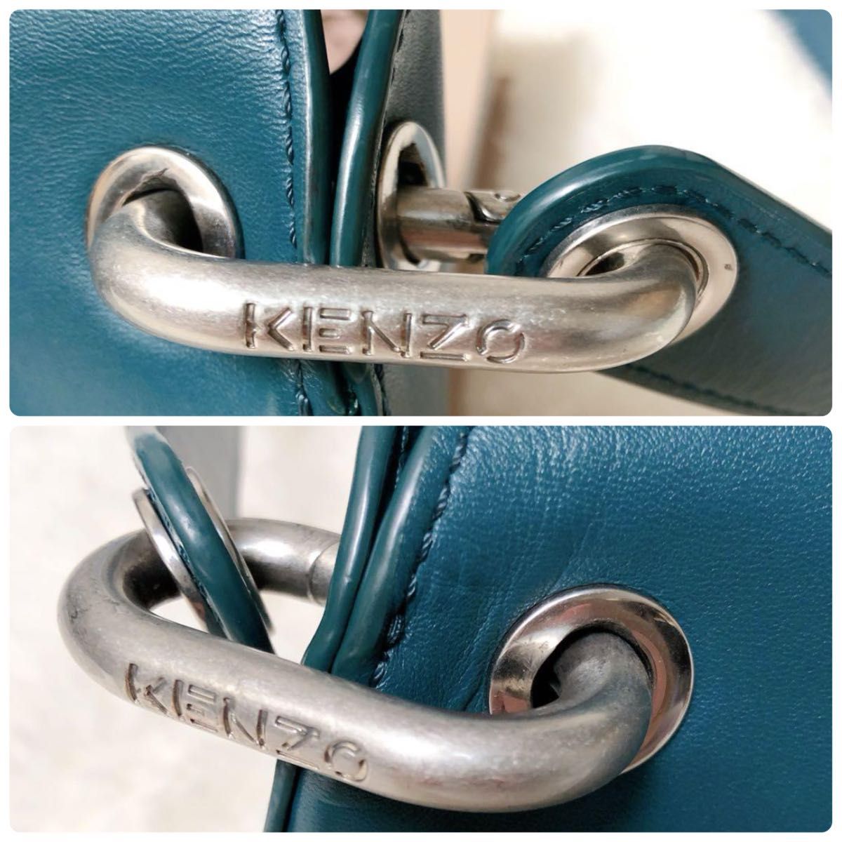 KENZO スモールレザー クロスボディ ショルダーバッグ KENZO K