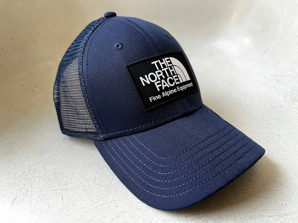 新品 USA限定 本物 日本未発売 The North Face ノースフェイス ロゴトラッカーハット メッシュキャップ 帽子 男女兼用 調節可能 Navy_画像8