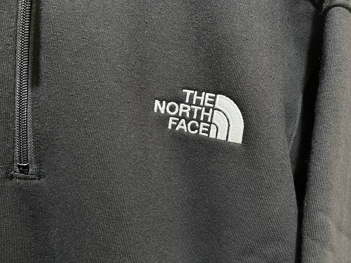新品 正規品 USA限定 The North Face ノースフェイス US-L 希少ハーフジップ ヘビーウエイトスエット フリースジャケット 黒の画像7