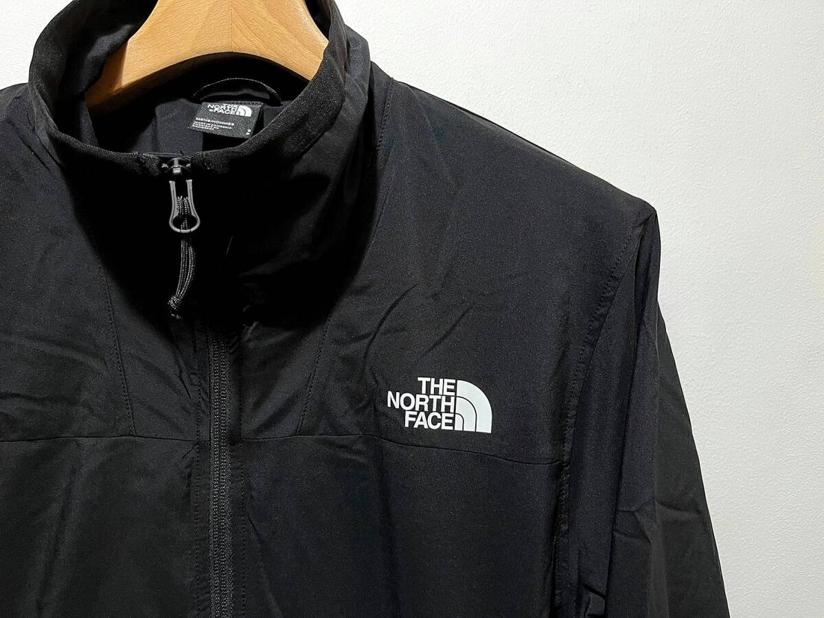 新品 正規品 USA限定 The North Face ノースフェイス US-S 首ロゴ入り ストレッチ ナイロンジャケット ウインドブレーカー 靭やか_画像3