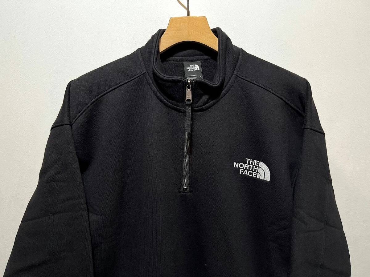 新品 正規品 USA限定 The North Face ノースフェイス US-XL 希少ハーフジップ ヘビーウエイトスエット フリースジャケット 黒_画像3