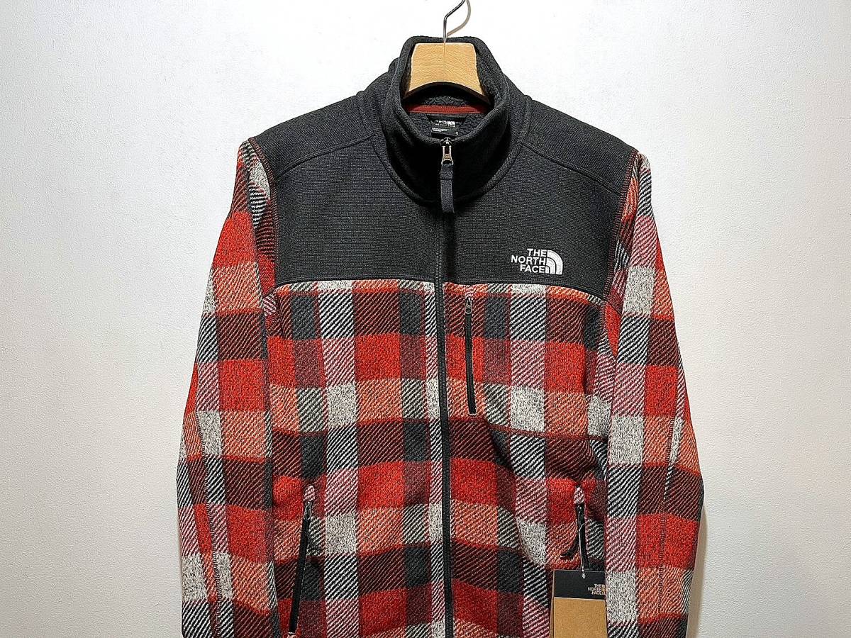 新品 正規品 USA限定 The North Face ノースフェイス US-XL フリースジップアップジャケット チェックジャケット_画像1