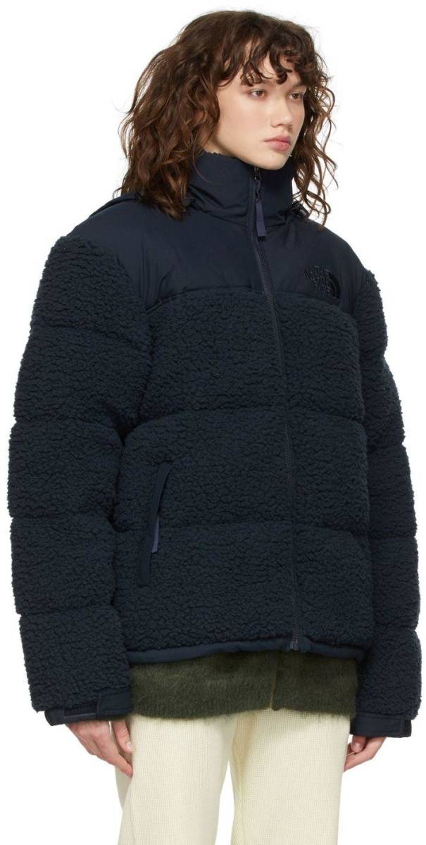 新品 正規品 EU/USA限定 日本未発売 The North Face ノースフェイス US-L シェルパ ヌプシ ダウンジャケット 男女兼用 ネイビー_画像7