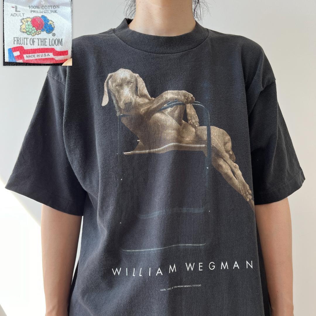 GF297 94年 90s Tシャツ ビンテージ ウィリアム ウェグマン 犬