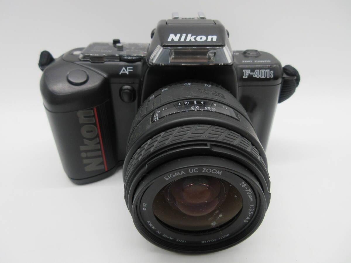 【★１円～★現状販売！】[U13025]一眼レフカメラ Nikon F-401S (SIGMA UC ZOOM 28-70mm/1:3.5-4.5 & 70-210mm 1:4-5.6)_画像2