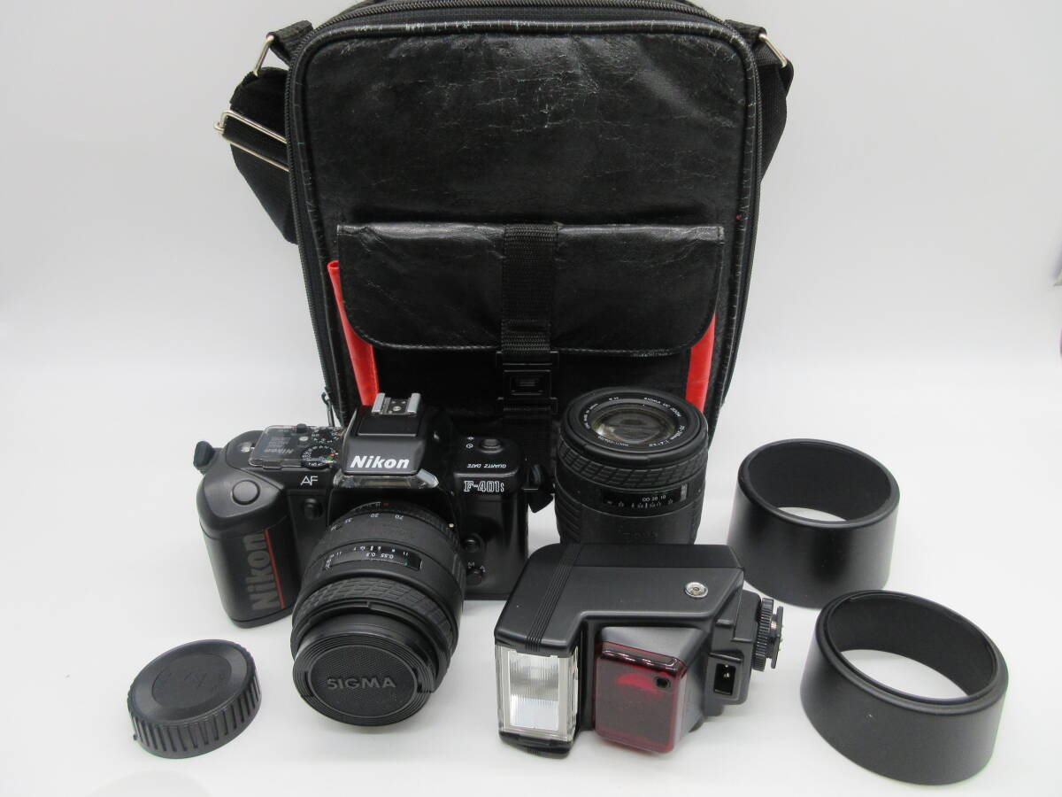 【★１円～★現状販売！】[U13025]一眼レフカメラ Nikon F-401S (SIGMA UC ZOOM 28-70mm/1:3.5-4.5 & 70-210mm 1:4-5.6)_画像1