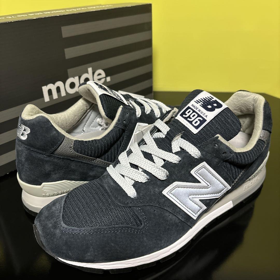 US9.5/27.5cm ★新品 NEW BALANCE ★ M996 NAV MADE IN USA ★ ニューバランス アメリカ製 ネイビー 紺 スニーカー 996_画像3