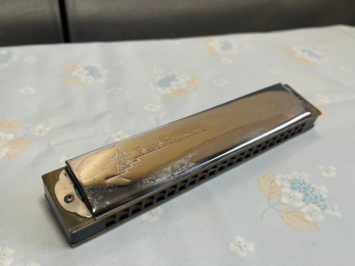 0 (G) Tombo dragonfly . sound harmonica BARITONE C style is length style 21 hole No.1821 C MAJOR case attaching secondhand goods ④