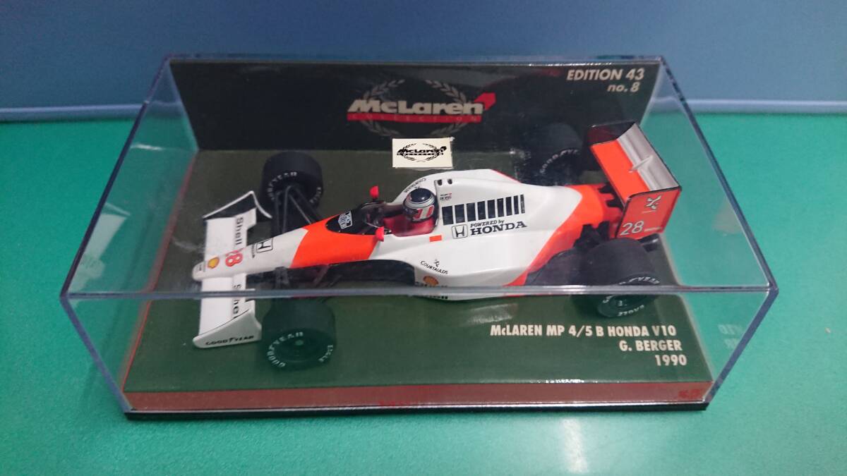 MINICHAMPS 1/43 EDITION 43 no.8 マクラーレン MP4/5B ホンダ V10 ゲルハルト・ベルガー 1990 ミニチャンプス_画像1