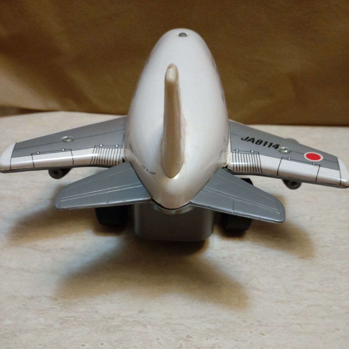 JAL JA8114 日航 ジャンボジェット ブリキ 飛行機 プルバックカー アンティーク 昭和レトロ ビンテージ 玩具 おもちゃ コレクション _画像6