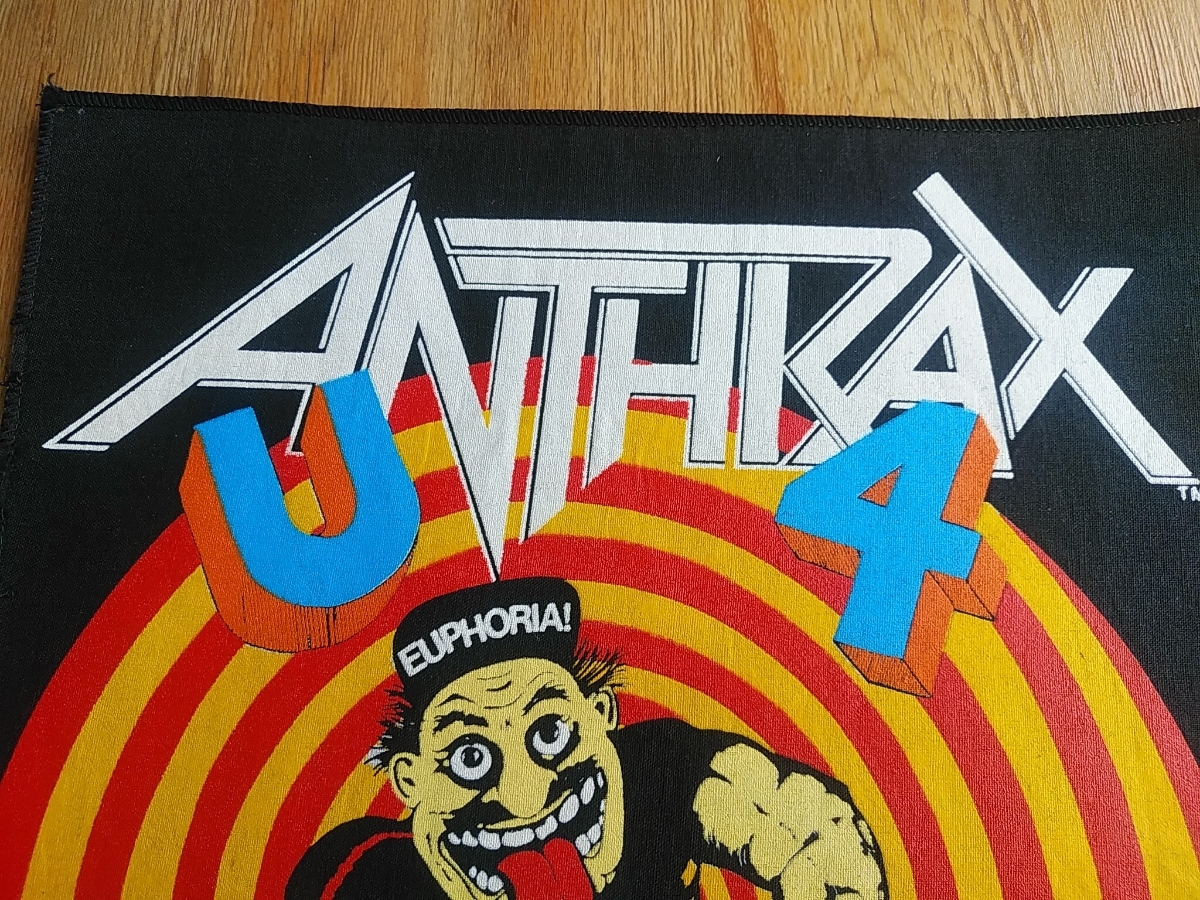  б/у ANTHRAX принт задний patch нашивка state of euphoria Anne слаксы Vintage / slayer metallica megadeth pantera