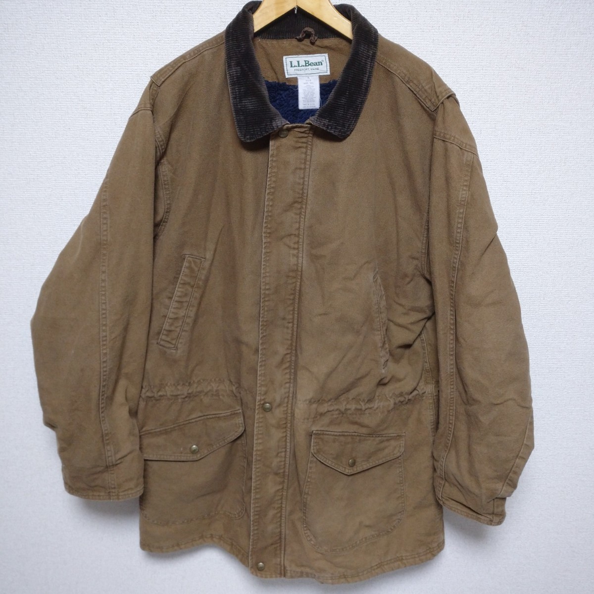 70s USA製 L.L.Bean エルエルビーン XL ダック地 ハンティングジャケット 裏ボア 70's ビンテージ ヴィンテージ 大きいサイズ 80s XXL